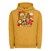 Pigment Peanut Butter mama softball baseball with popcorn Urban Hoodie - texasbilliewilder