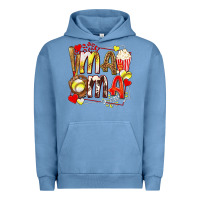 Pigment Pebble Blue mama softball baseball with popcorn Urban Hoodie - texasbilliewilder