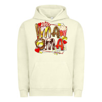 Pigment Pistachio mama softball baseball with popcorn Urban Hoodie - texasbilliewilder