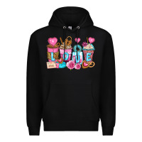 Black valentine's day coffee cups Premium Hoodie - Zillion Design Studio