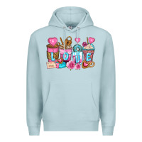 Blue Mist valentine's day coffee cups Premium Hoodie - Zillion Design Studio