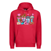 Cardinal valentine's day coffee cups Premium Hoodie - Zillion Design Studio