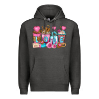 Valentine's Day Coffee Cups Premium Hoodie | Teevron