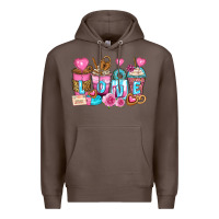 Coffee valentine's day coffee cups Premium Hoodie - Zillion Design Studio