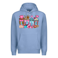 Colony Blue valentine's day coffee cups Premium Hoodie - Zillion Design Studio