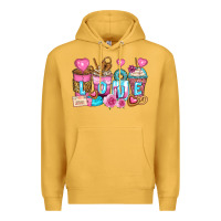 Mustard valentine's day coffee cups Premium Hoodie - Zillion Design Studio