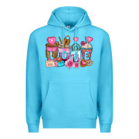 Ocean Blue valentine's day coffee cups Premium Hoodie - Zillion Design Studio
