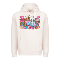 Pale Pink valentine's day coffee cups Premium Hoodie - Zillion Design Studio