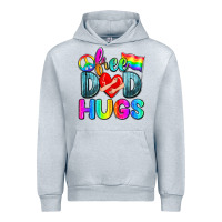 Heather Grey free dad hugs Urban Hoodie - Zillion Design Studio