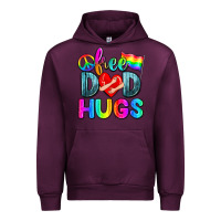 Mauve Wine free dad hugs Urban Hoodie - Zillion Design Studio