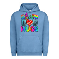 Pigment Pebble Blue free dad hugs Urban Hoodie - Zillion Design Studio