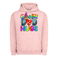 Pigment Salmon free dad hugs Urban Hoodie - Zillion Design Studio