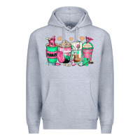 Heather Grey pharmacy coffee cups Premium Hoodie - Zillion Design Studio