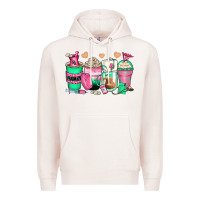 Pale Pink pharmacy coffee cups Premium Hoodie - Zillion Design Studio