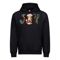 Black christmas joy with heifer cow Urban Hoodie - RanaPortraitStore