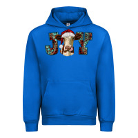 Cobalt christmas joy with heifer cow Urban Hoodie - RanaPortraitStore