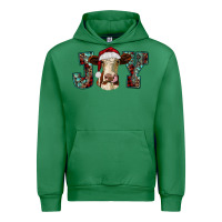 Emerald christmas joy with heifer cow Urban Hoodie - RanaPortraitStore