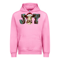Fuchsia Pink christmas joy with heifer cow Urban Hoodie - RanaPortraitStore
