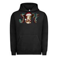 Pigment Black christmas joy with heifer cow Urban Hoodie - RanaPortraitStore
