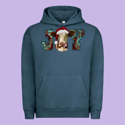 Christmas Joy With Heifer Cow Urban Hoodie Designed By Ranaportraitstore