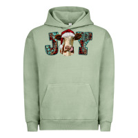 Pigment Oil Green christmas joy with heifer cow Urban Hoodie - RanaPortraitStore
