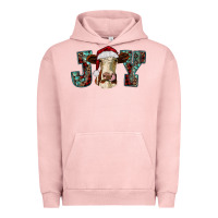 Pigment Salmon christmas joy with heifer cow Urban Hoodie - RanaPortraitStore