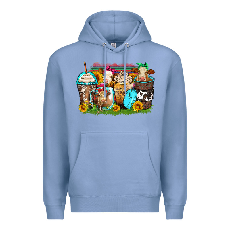 Heifers Coffee Cups Premium Hoodie by Zillion Design Studio | Teevron