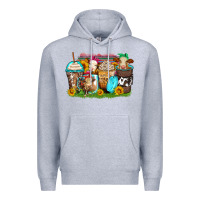 Heather Grey heifers coffee cups Premium Hoodie - Zillion Design Studio
