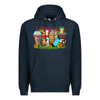 Navy heifers coffee cups Premium Hoodie - Zillion Design Studio