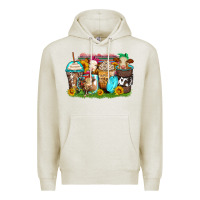 Oatmeal Heather heifers coffee cups Premium Hoodie - Zillion Design Studio