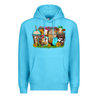 Ocean Blue heifers coffee cups Premium Hoodie - Zillion Design Studio