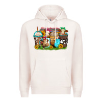 Pale Pink heifers coffee cups Premium Hoodie - Zillion Design Studio