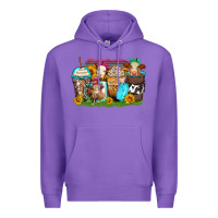 Purple heifers coffee cups Premium Hoodie - Zillion Design Studio