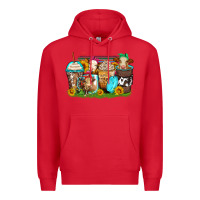 Red heifers coffee cups Premium Hoodie - Zillion Design Studio