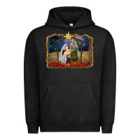 Pigment Black merry christmas holy family Urban Hoodie - RanaPortraitStore