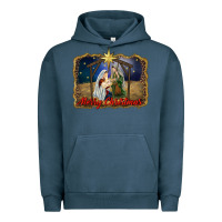 Pigment Midnight Navy merry christmas holy family Urban Hoodie - RanaPortraitStore