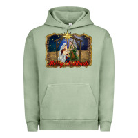 Pigment Oil Green merry christmas holy family Urban Hoodie - RanaPortraitStore