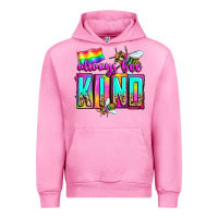 Fuchsia Pink always bee kind Urban Hoodie - Zillion Design Studio