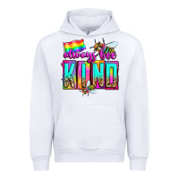 White always bee kind Urban Hoodie - Zillion Design Studio