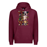 Burgundy hohoho cows Premium Hoodie - RanaPortraitStore