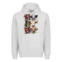 Dove Grey hohoho cows Premium Hoodie - RanaPortraitStore