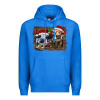 True Royal christmas heifers with leopard and cowhide background Premium Hoodie - RanaPortraitStore