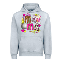 Heather Grey mama volleyball with popcorn Urban Hoodie - texasbilliewilder