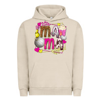 Pigment French Oak mama volleyball with popcorn Urban Hoodie - texasbilliewilder