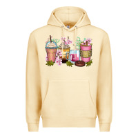 Pina Colada flowers coffee cups Premium Hoodie - Zillion Design Studio