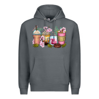 Rock flowers coffee cups Premium Hoodie - Zillion Design Studio