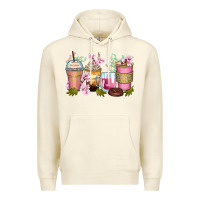 Sandshell flowers coffee cups Premium Hoodie - Zillion Design Studio