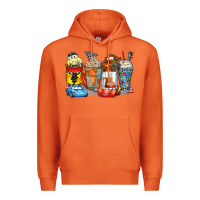 Carrot cartoon characters coffee cups Premium Hoodie - Zillion Design Studio