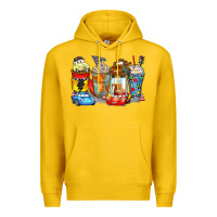 Lemon cartoon characters coffee cups Premium Hoodie - Zillion Design Studio