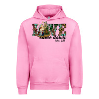 Fuchsia Pink love came down holy family Urban Hoodie - RanaPortraitStore